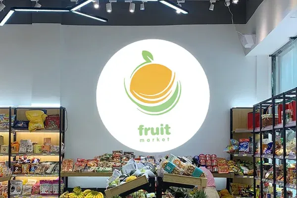 Storefront branding projectie